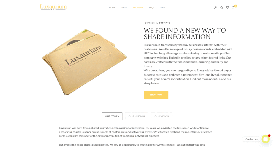 About Us Page