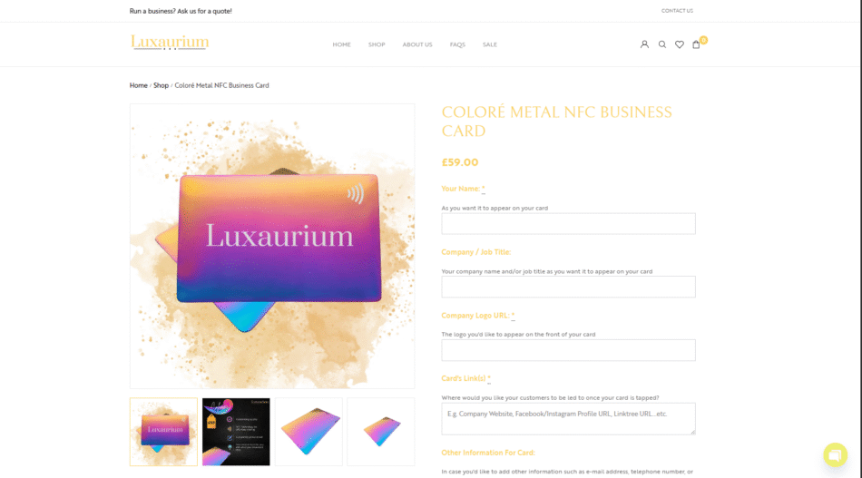 Individual Product Page